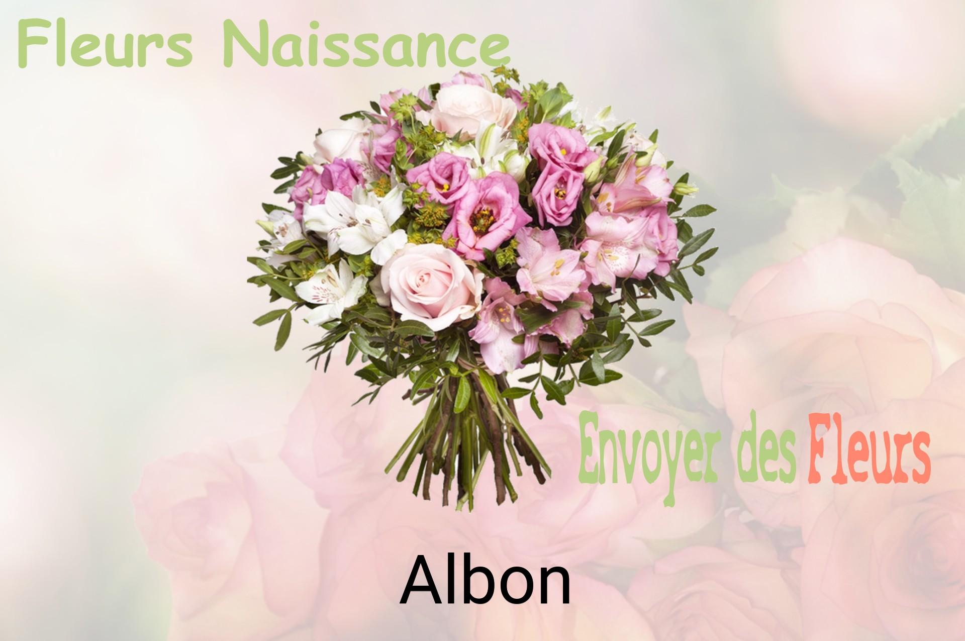 Bouquet de fleurs de naissance livré à Albon